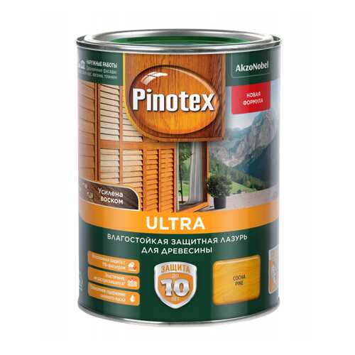 Пропитка для защиты древесины Pinotex Ultra Тик 1л в ОБИ