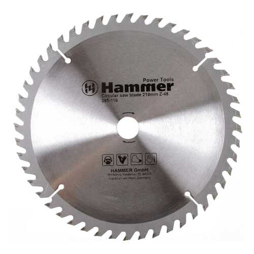 Диск пильный Hammer Flex 205-116 CSB WD 210мм*48*20/16мм по дереву 30666 в ОБИ